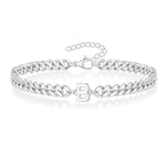 Load image into Gallery viewer, Couples Letter Initial Cuban Bracelet
