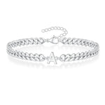 Load image into Gallery viewer, Couples Letter Initial Cuban Bracelet
