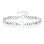Load image into Gallery viewer, Couples Letter Initial Cuban Bracelet
