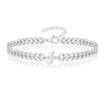 Load image into Gallery viewer, Couples Letter Initial Cuban Bracelet
