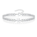 Load image into Gallery viewer, Couples Letter Initial Cuban Bracelet

