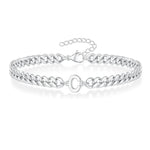 Load image into Gallery viewer, Couples Letter Initial Cuban Bracelet
