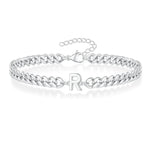 Load image into Gallery viewer, Couples Letter Initial Cuban Bracelet
