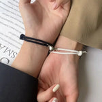 Load image into Gallery viewer, Couples Magnetic Heart Rope Bracelet Set
