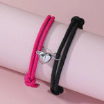Load image into Gallery viewer, Couples Magnetic Heart Rope Bracelet Set
