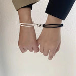 Load image into Gallery viewer, Couples Magnetic Heart Rope Bracelet Set
