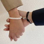Load image into Gallery viewer, Couples Magnetic Heart Rope Bracelet Set
