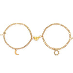 Load image into Gallery viewer, Couples Magnetic Heart Sun &amp; Moon Bracelet Set
