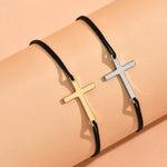 Load image into Gallery viewer, Couples Minimal Cross Bracelets
