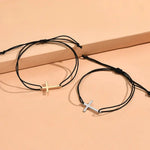 Load image into Gallery viewer, Couples Minimal Cross Bracelets
