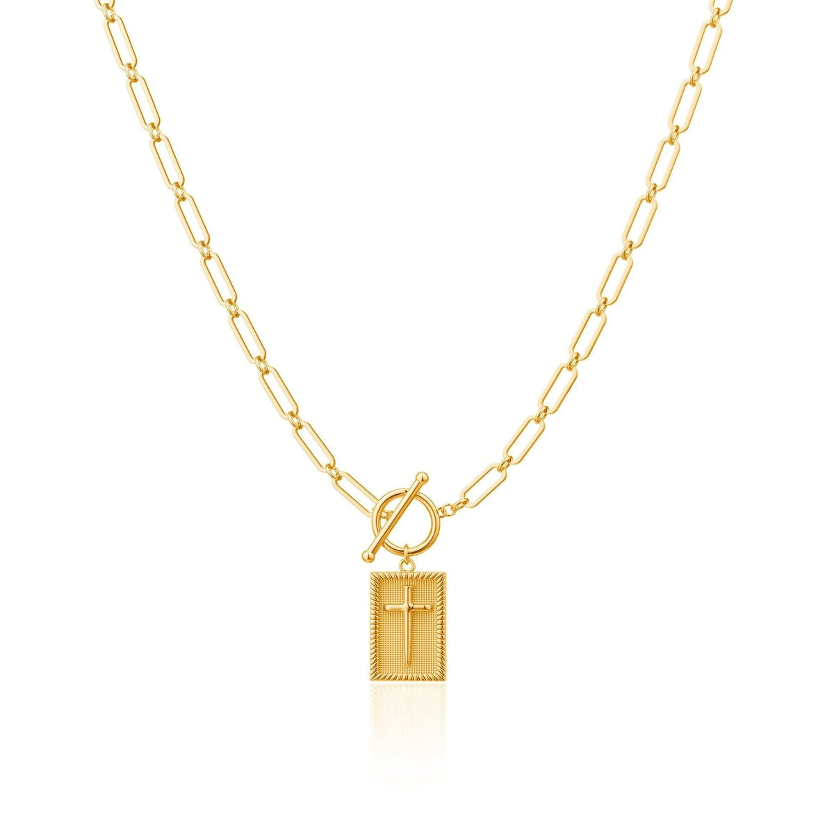 Crossnecklacegold