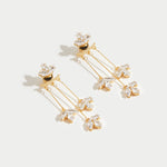 Load image into Gallery viewer, Maia Crystal Lotus Waterfall Earrings
