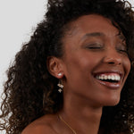 Load image into Gallery viewer, Maia Crystal Lotus Waterfall Earrings
