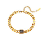 Load image into Gallery viewer, Cuban Chain Square Cut Diamond Choker and Bracelet

