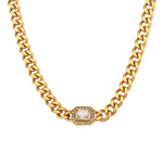 Load image into Gallery viewer, Cuban Chain Square Cut Diamond Choker and Bracelet
