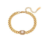 Load image into Gallery viewer, Cuban Chain Square Cut Diamond Choker and Bracelet
