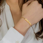 Load image into Gallery viewer, Customized Name with Birthstone Chain Bracelet
