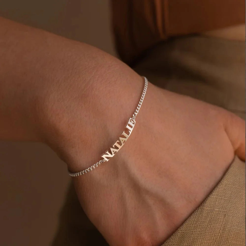 Customized name chain bracelet