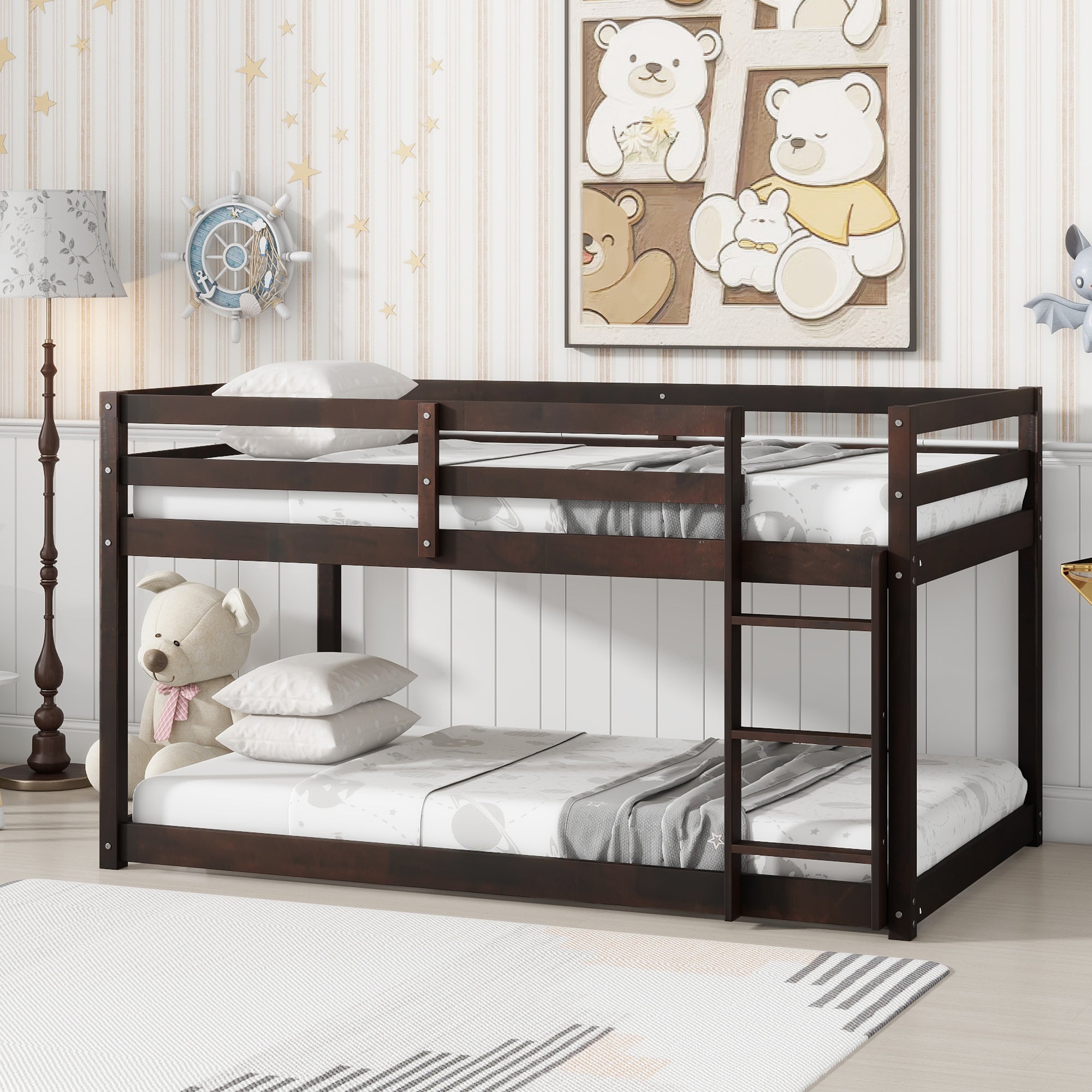 Twin Over Twin Loft Bed in Espresso Finish