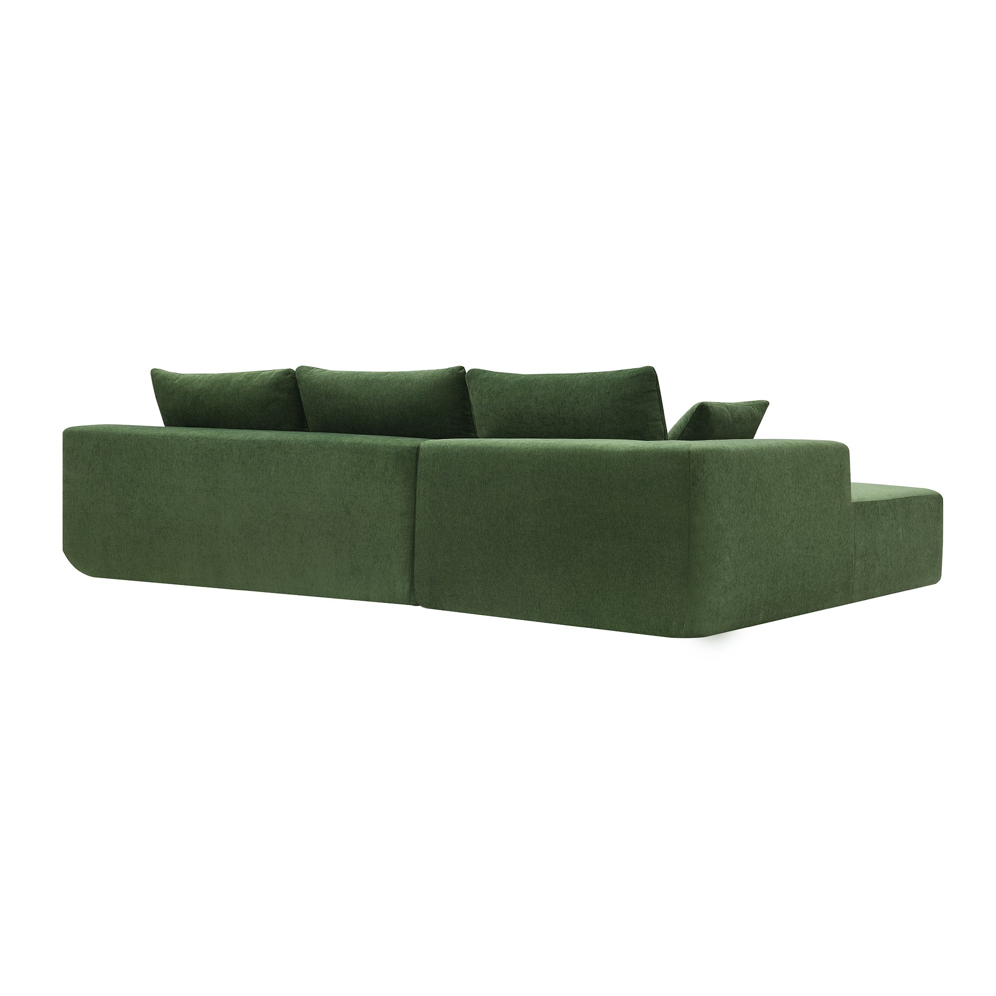 Addis 4-Seat Modular Convertible Sofa in Green