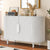 Curved Design Light Luxury Sideboard with Adjustable Shelves Ideal for Living Room and Study In White