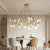 Golden Modern Chandelier Light Fixture