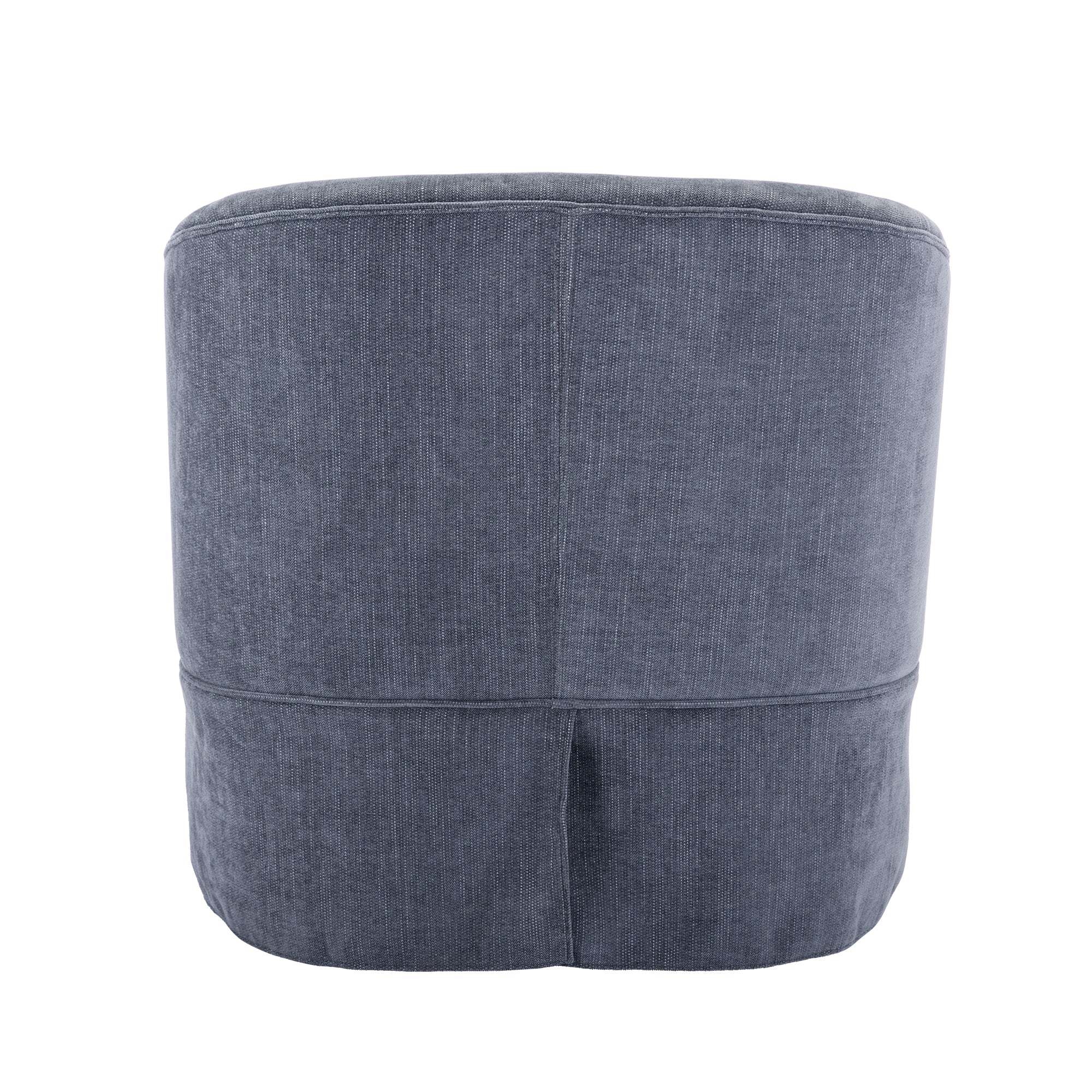 Gray Linen Blend Swivel Accent Armchair