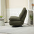 Army Green Upholstered Push-Back Recliner with Glider & Swivel