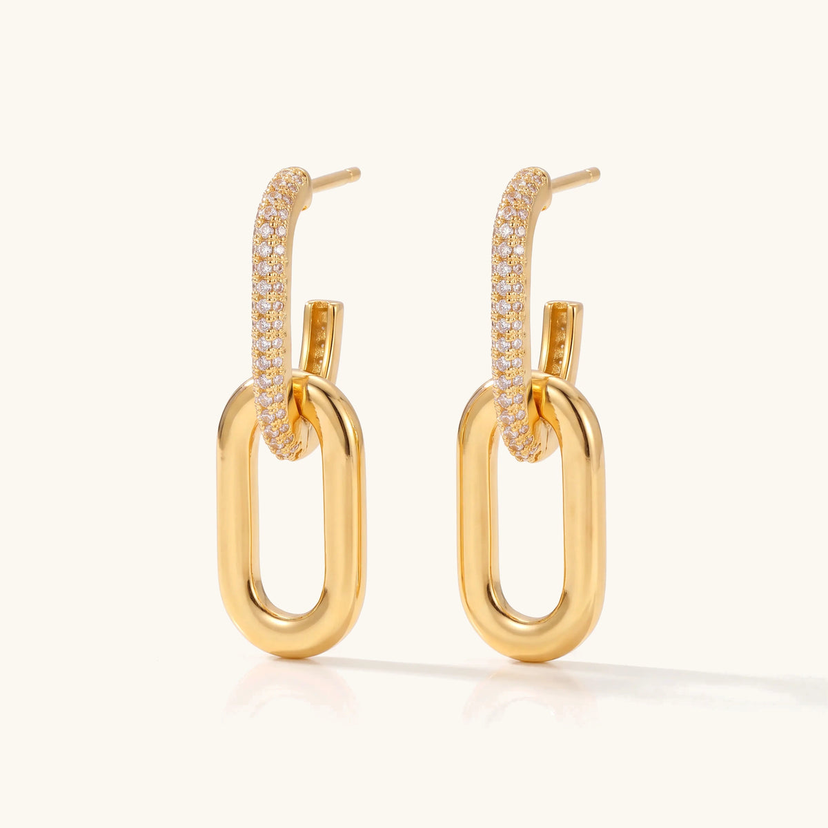 Dainty Loop Deluxe Earrings in gold, pair