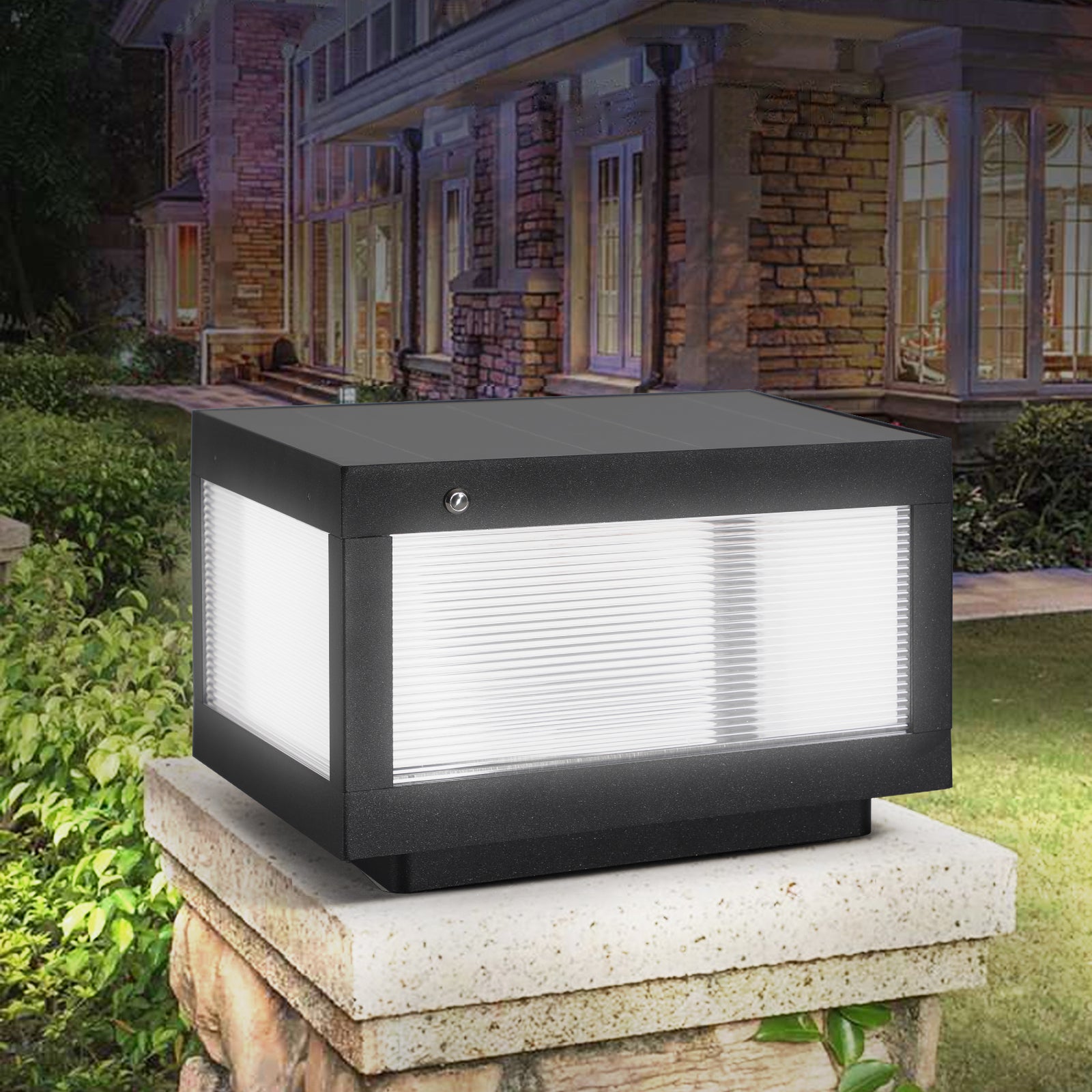 Pair of Solar Wall Lamps With Dimmable LED