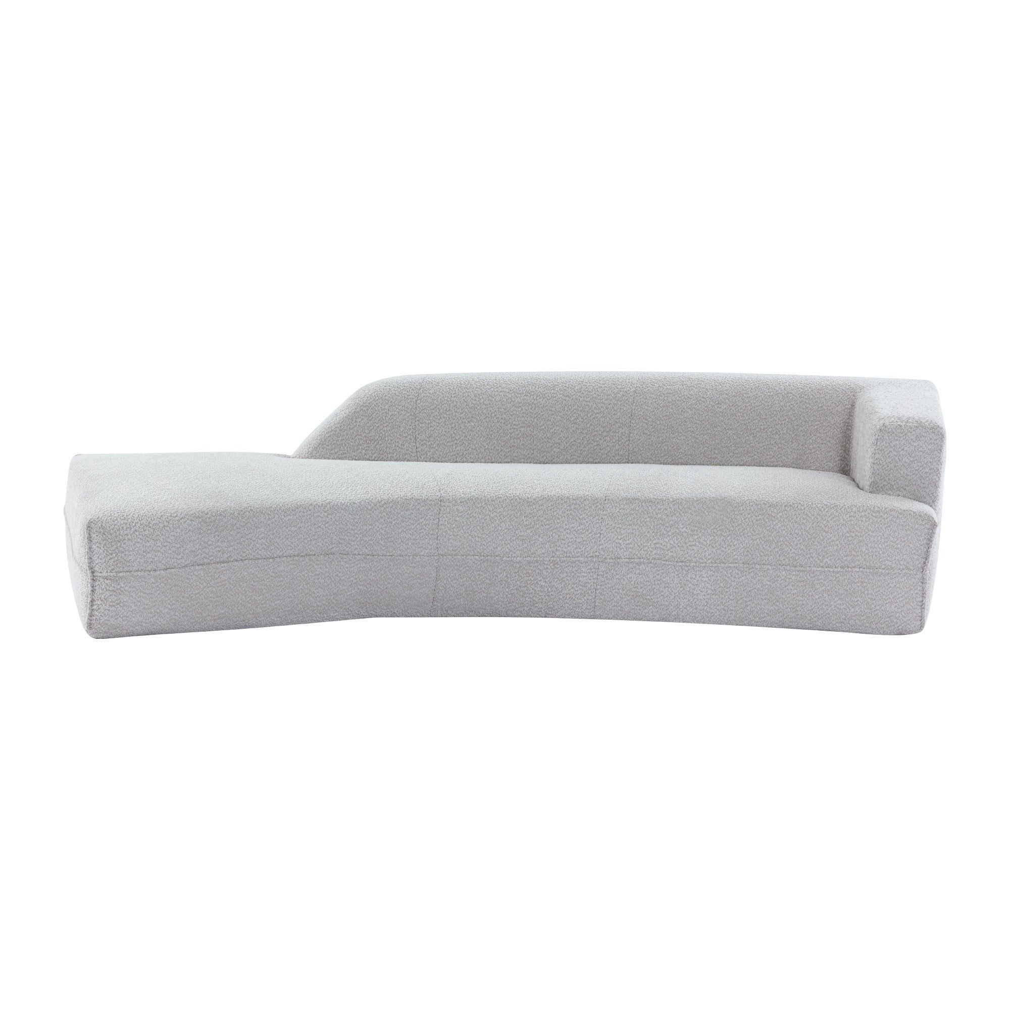 Acorta 2-Seat Boucle Chaise Lounge in Gray