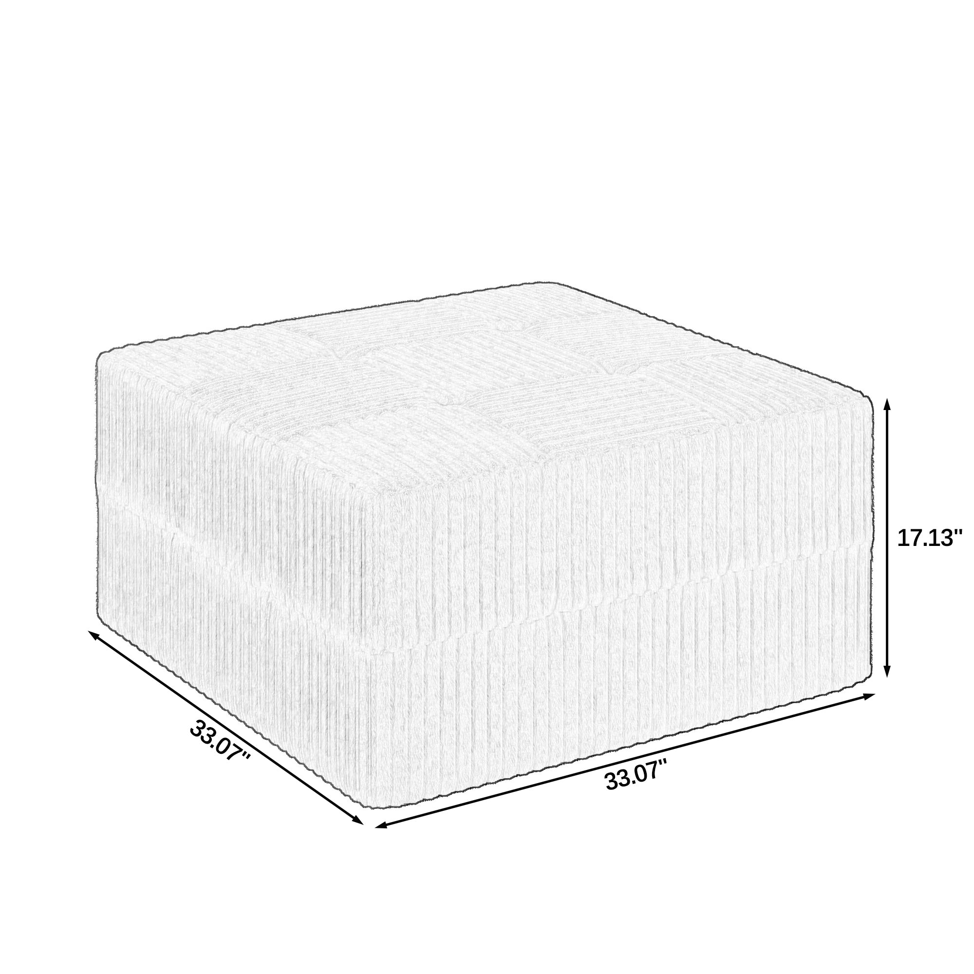 Space-Efficient 6-Seater Modular Foam Sofa In Beige Minimalist Design