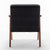 Mid-Century Modern Accent Chair - Solid Wood Frame, Extra-Thick Backrest, Ideal for Living Room, Bedroom, or Reading Room