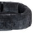 Comfortable High-Back Bean Bag Sofa in Black Chenille