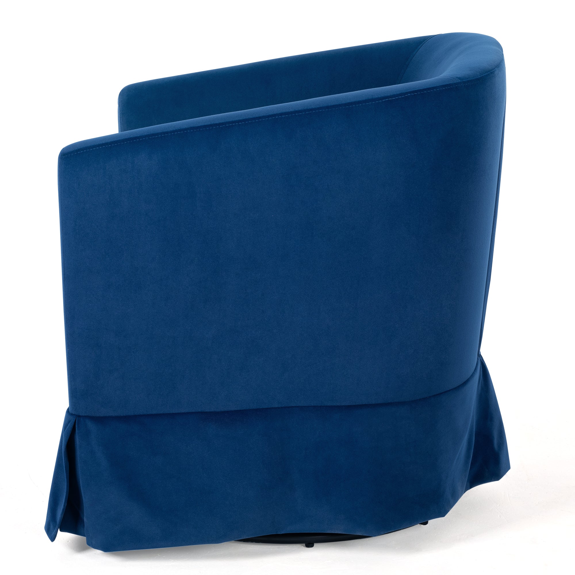 Blue Swivel Accent Chair with Fabric Upholstery