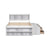 White Full Bed with Bookcase Headboard, Under-Bed Storage Drawers, and Bed-End Storage Case