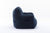 Soft Teddy Tufted Bean Bag Chair in Dark Blue