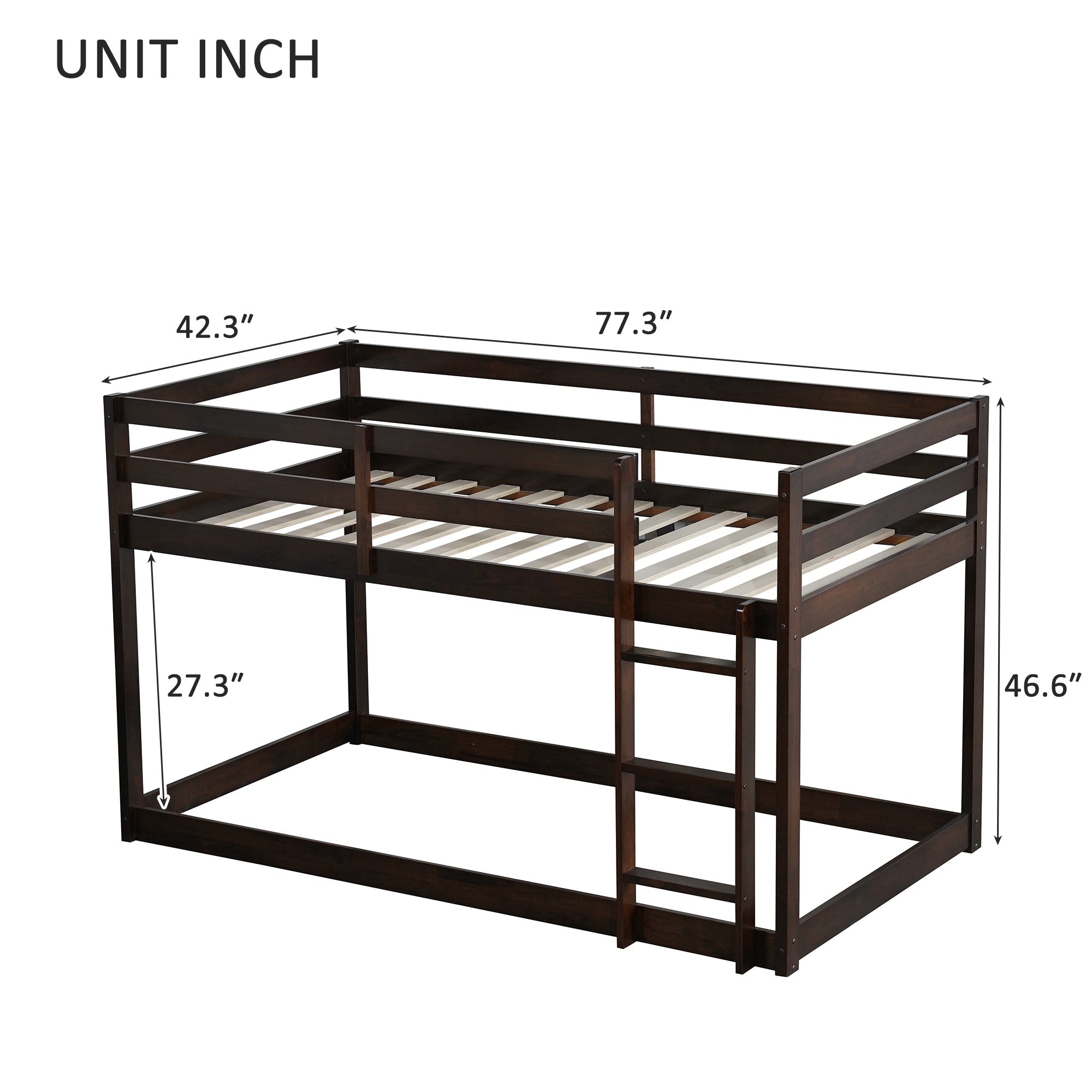 Twin Over Twin Loft Bed in Espresso Finish