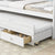 White Pine Twin Size Bed with Headboard, Footboard, Trundle, and Storage Drawers