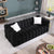 Black Boucle 5-Seater Marshmallow Loveseat Sofa