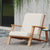 Beige Acacia Wood Adirondack Chair