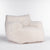 Soft Teddy Tufted Bean Bag Chair in Ivory White