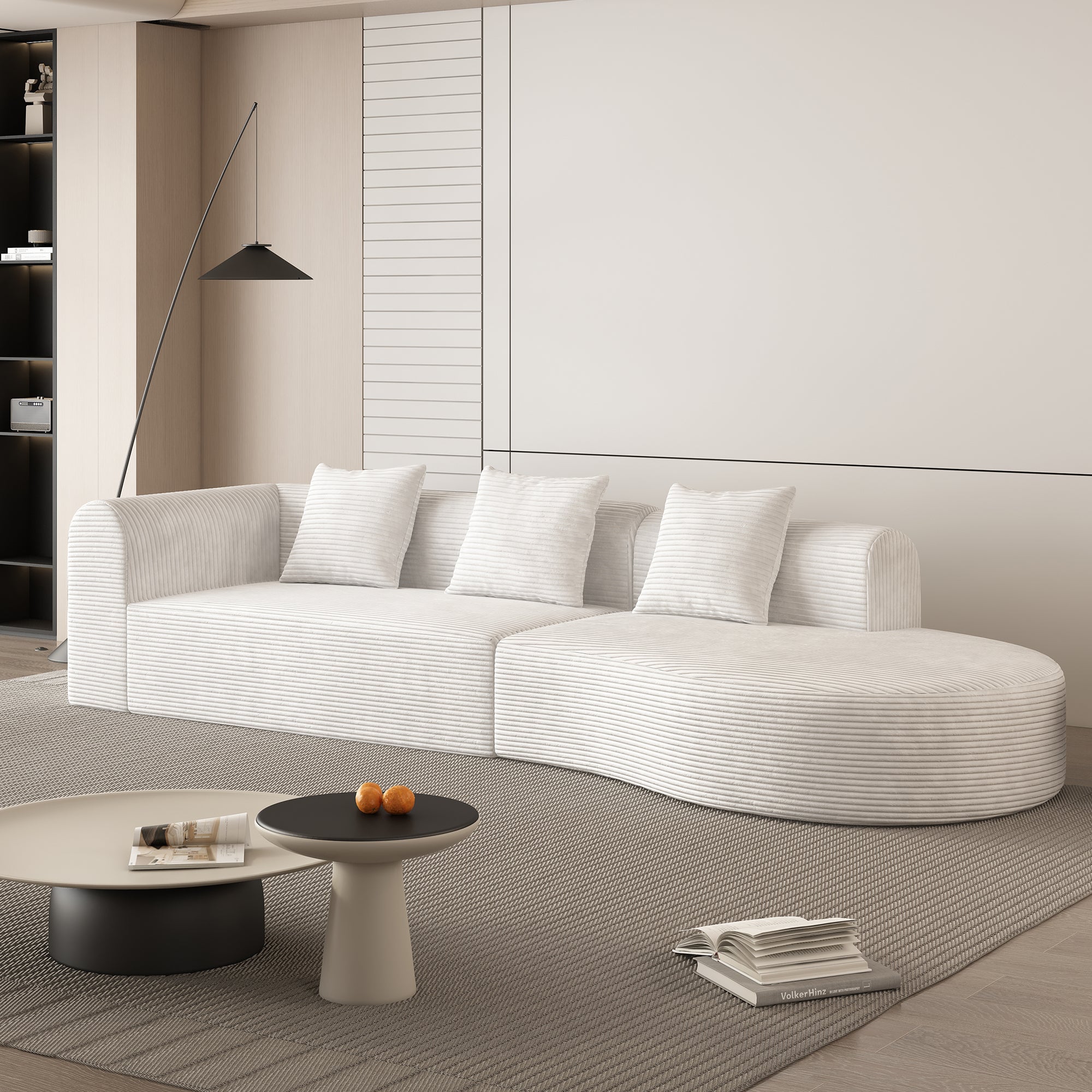 Helsinki Minimalist Modular Sofa in White