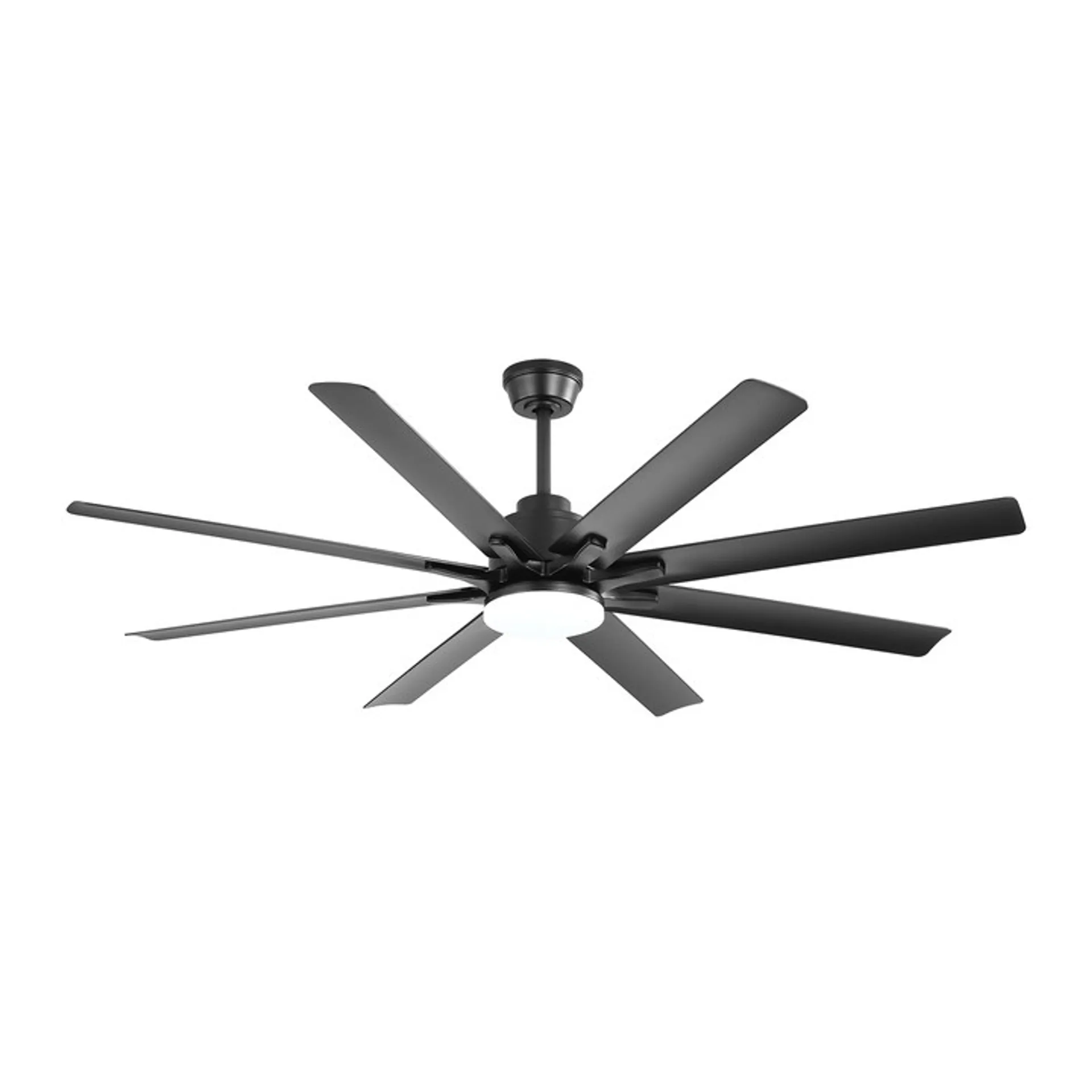 66" Nordic Inspired Black Ceiling Fan with Lights