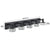 Aestin's Modern 5-Light Matte Black LED Vanity Light Fixture with Crystal Glass Shades