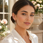 Load image into Gallery viewer, Dainty Initial Letter Heart Hoop Earrings
