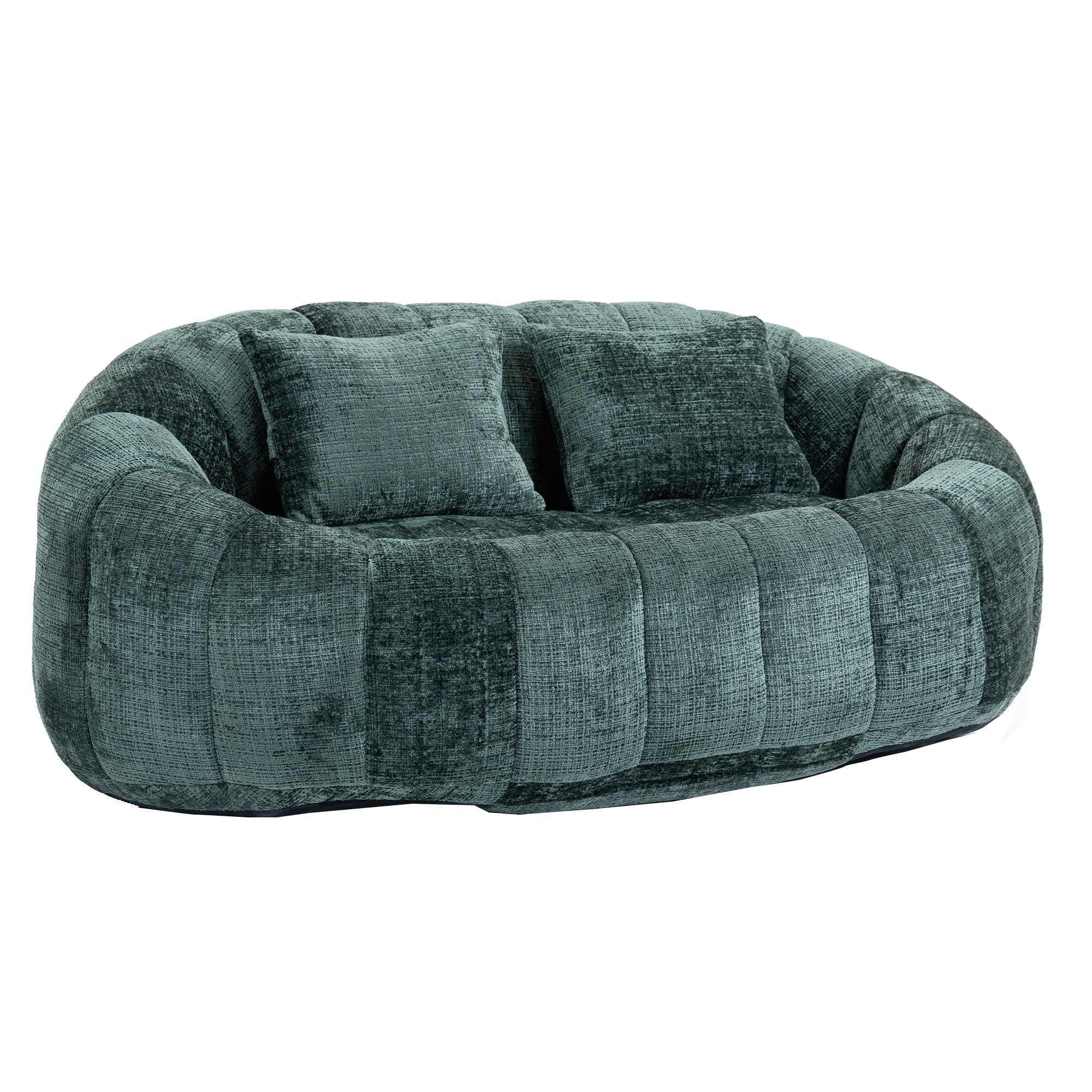 Emerald Chenille Bean Shape 2-Seater Lazy Sofa