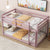 Pink Twin Over Twin Low Floor Bunk Bed