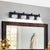 Aestin's Modern 4-Light Matte Black LED Vanity Light Fixture