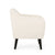 Stylish Upholstered Armchair In Ivory Fabric